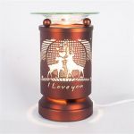 Red Metal Deer Couple Touch Control Oil Warmer TE-