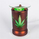 Red Metal Marijuana Leaf Style Touch Control Oil W