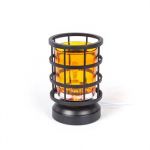 BRONZE METAL CAGE TOUCH CONTROL OIL LAMP TE-876